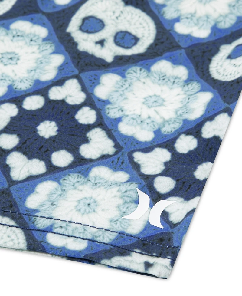 Hurley Boys 4-7 Crochet Skull Swim T-Shirt and Shorts, 2-Piece Set