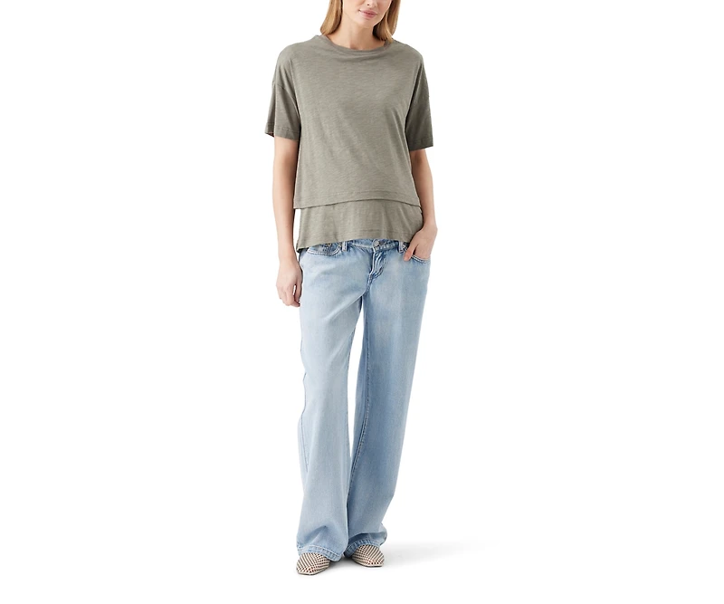 Ripe Maternity Claud Nursing Tee Moss