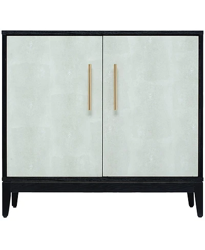 Sango 29.33" Wood Shagreen 2-Door Cabinet