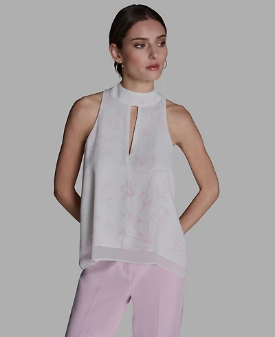 Bcbg Women's Halter Neck Sleeveless Blouse