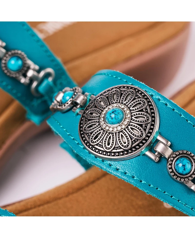 Minnetonka Women's Brenn Embellished Slide Sandals