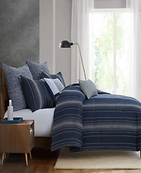 Perry Ellis Harper Striped 3-Pc. Comforter Set
