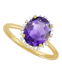 Macys Citrine Blue Topaz Diamond Jewellery In 10k Yellow Gold Colelction