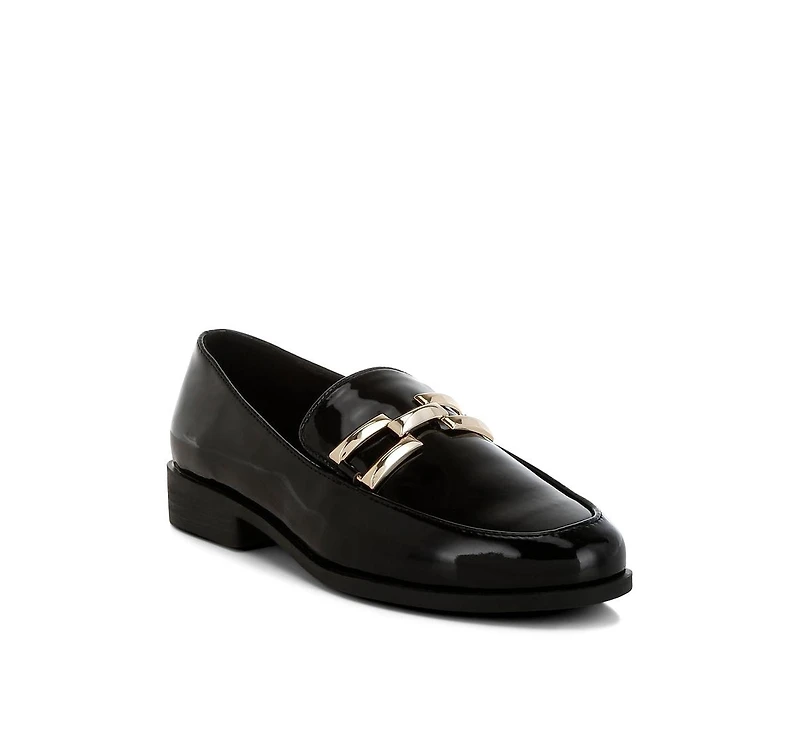 Revanta Patent Faux Leather Loafers