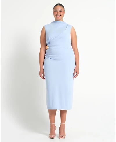 Estelle Plus Livia High-Neck Midi Dress