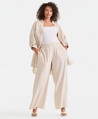 I.n.c. International Concepts Plus Pull-On Wide-Leg Pants, Created for Macy's