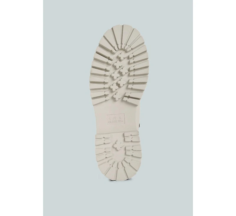 Goliath Lace Up Chunky Biker Boots Women