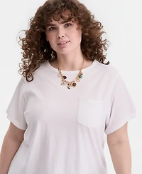 On 34th Trendy Plus Everyday Pocket T-Shirt, Macy's Exclusive