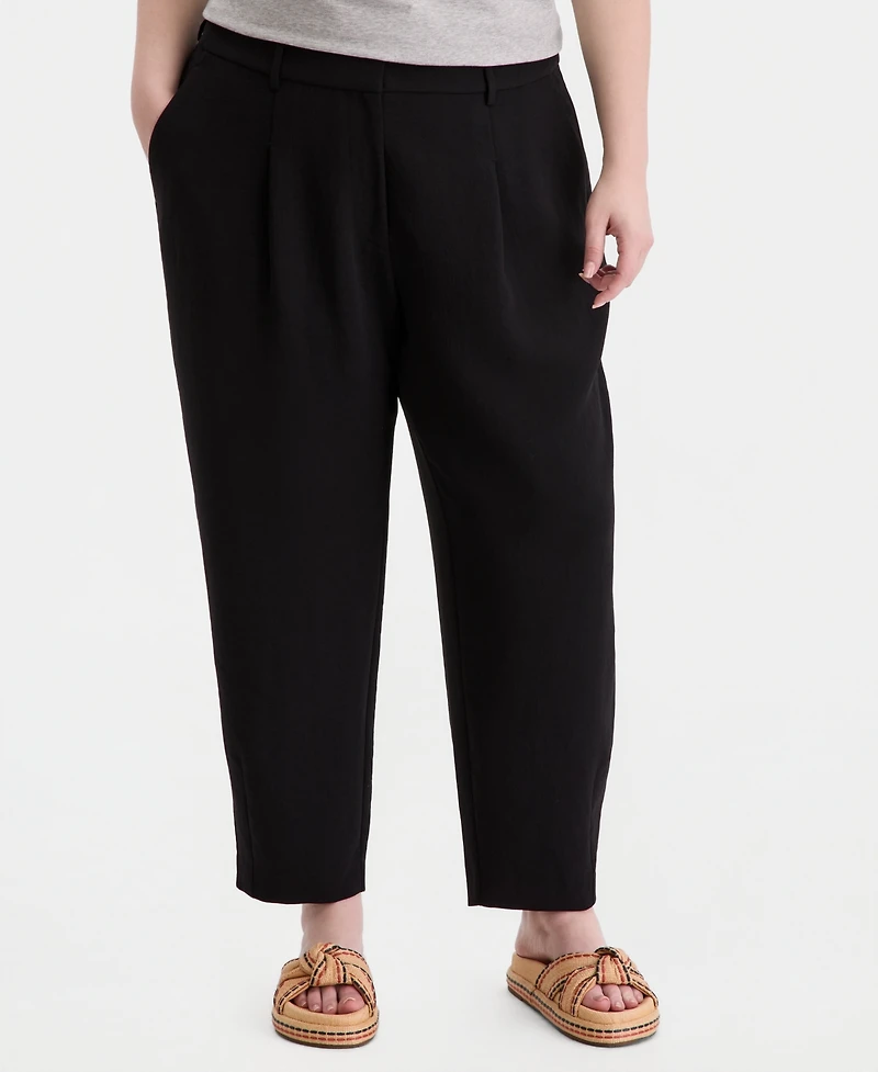 On 34th Trendy Plus Barrel-Leg Pants, Macy's Exclusive