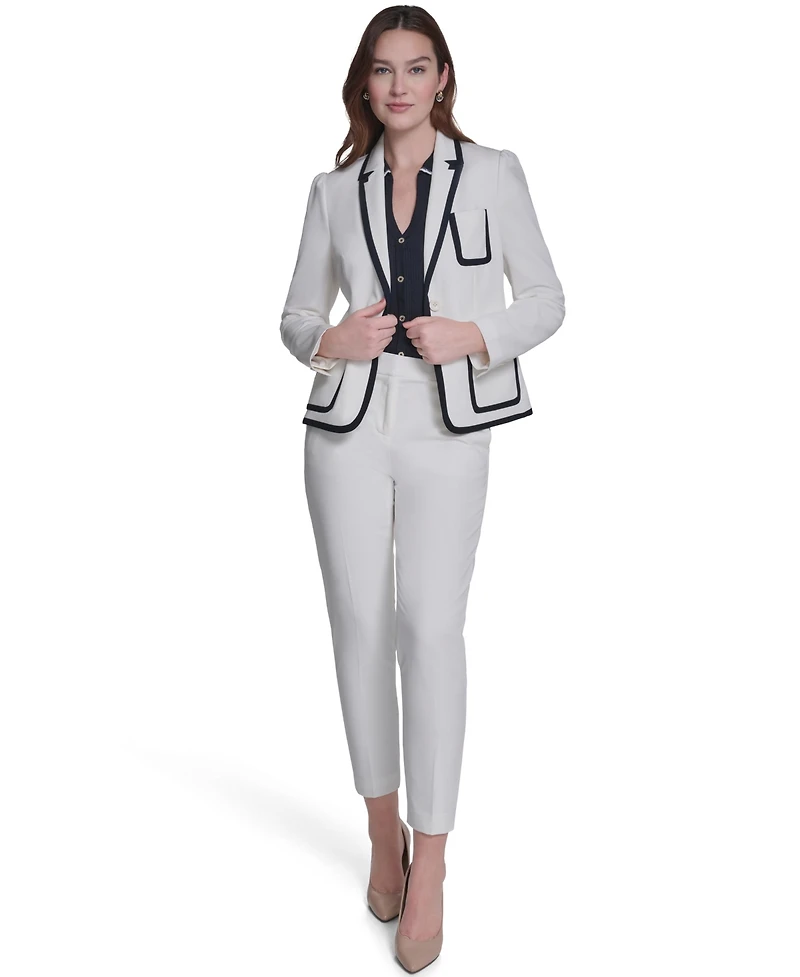 Tommy Hilfiger Women's One-Button Framed Blazer