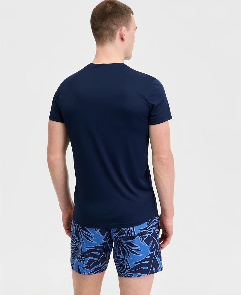 Boss by Hugo Men's Short-Sleeve Sun Protection Rashguard Swim Shirt