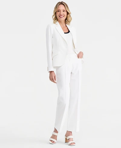 Tahari Asl Petite Stretch Mid Rise Flare Pants