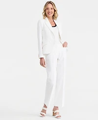 Tahari Asl Petite Stretch Mid Rise Flare Pants