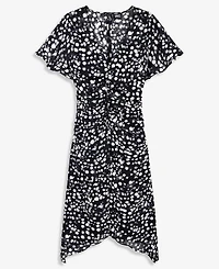 I.n.c. International Concepts Women's Printed Ruched Midi Dress, Macy's Exclusive