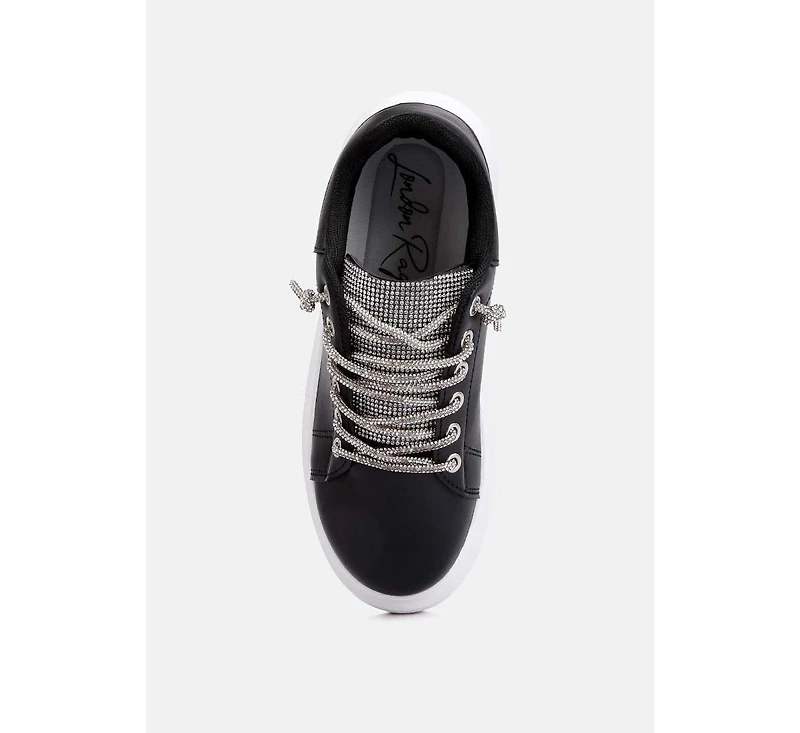 London Rag Jaxen rhinestones lace up sneakers