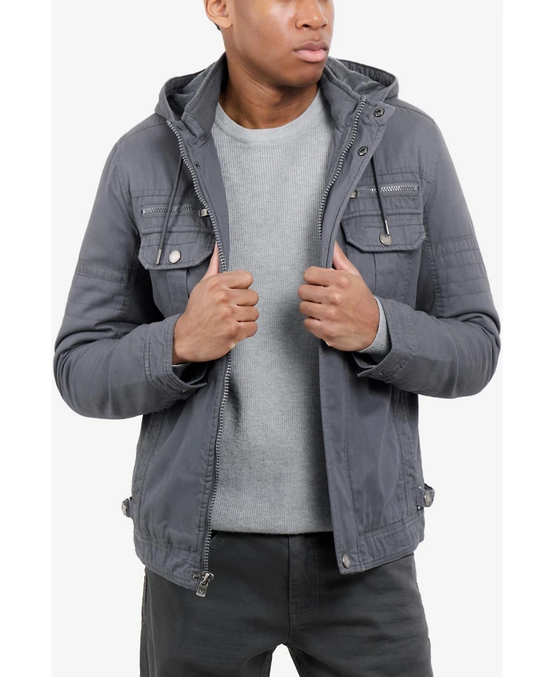 Xray Men's Hooded Military Jacket