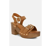 Lhasa Real Suede Leather Clog Sandals