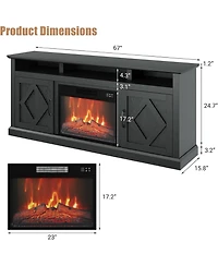 gaomon 67" Recessed Electric Fireplace