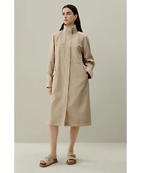 Lilysilk Women's Silk Taffeta Water-Repellent Urban Coat