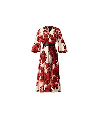 Ivonne Women's Floral Maxi Wrap Dress with Belt