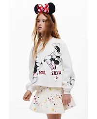 Desigual Girls's Mickey Mouse Kiss Sweatshirt