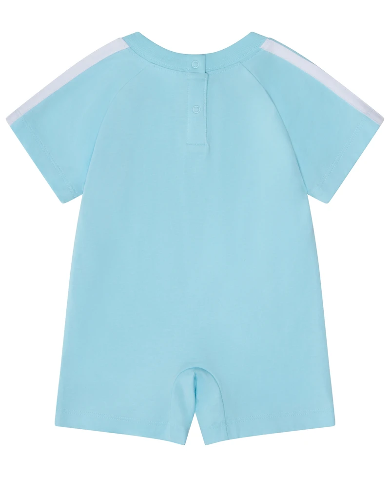 adidas Baby Boys' Short-Sleeve Graphic Raglan 3-Stripe Romper