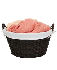 Household Essentials Round Wicker Laundry Basket with Handles