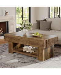 Tribesigns 47-Inch Rustic Wood Center Table for Living Room