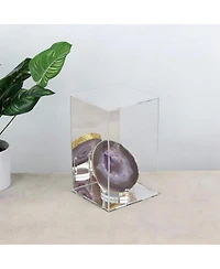 Yigii Clear Acrylic Display Case with Mirrored Base for Collectibles