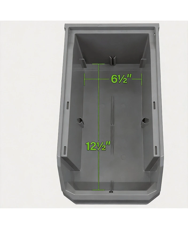 Yigii Large Stackable Storage Bins for Organizing Cabinets, Pantry, Closet, Garage, and Office 6-Pack