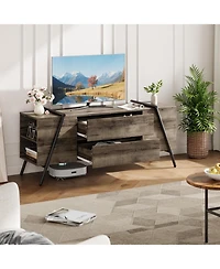 gaomon Tv Stand for 60/55/50/45 Inch Tv, 47" Mid Century Modern Entertainment Center for Living Room, Bedroom