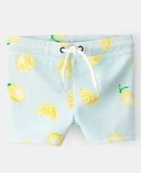 Carter's Baby Boys' Lemon Rashguard and Swim bottoms, 2-Piece Set