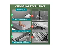 Pamapic 7-Piece Hdpe Patio Conversation Seating Set with Cushions