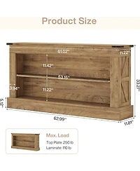 Tribesigns Farmhouse Tv Stand for 70-Inch Tv, 63" Entertainment Center with Storage, Modern Media Console Table