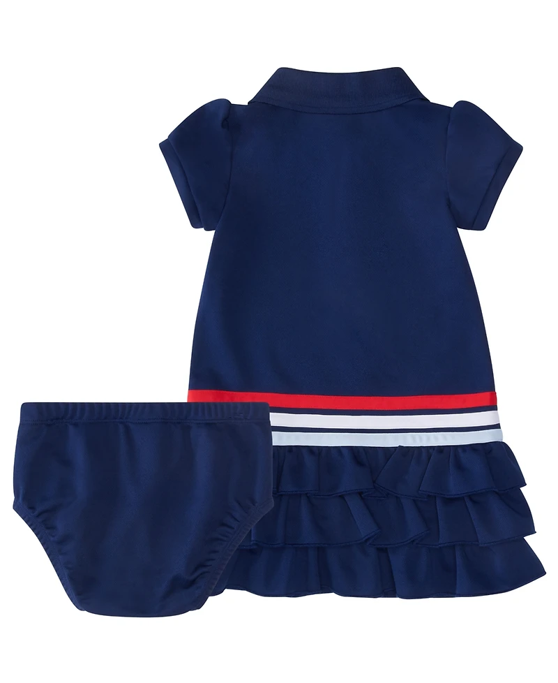 adidas Baby Girls' Ruffle Short-Sleeve Polo Dress and Bloomers, 2-Piece Set
