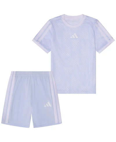 adidas Baby Boys' Short-Sleeve Printed T-Shirt and Shorts, 2-Piece Set