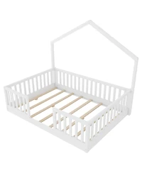 Streamdale Furniture Full Floor Bed with High Rails