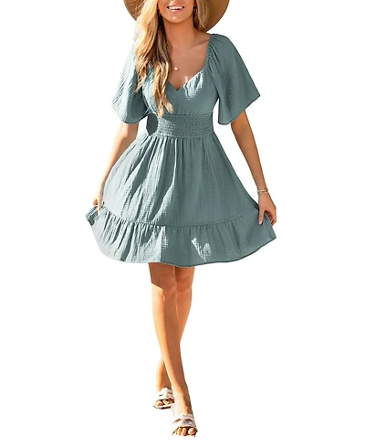 Cupshe Women's Can t Stop Smiling Blue Mini Beach Dress