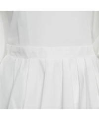 Pre-Owned Alexander Mcqueen Women's White Cotton Balloon Sleeve Open Shoulder Top