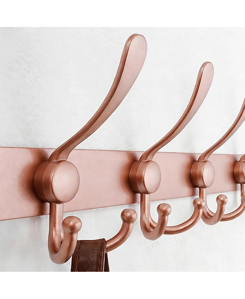 Yigii Heavy Duty 38" Long 10-Tri Hooks Coat Rack, Anti-Tear & Anti-Slide