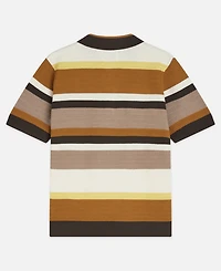 Scotch & Soda Men's Striped Knitted Polo Shirt