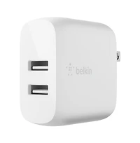 Belkin BoostCharge Dual Usb-a Wall Charger 24W with Usb-a to Apple Lightning Cable