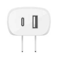 Belkin BoostCharge Dual Port Usb-a and Usb-c Pd 37W Wall Charger with Pps