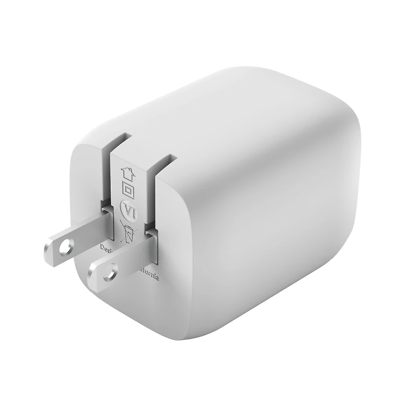 Belkin BoostCharge Pro Dual Usb-c GaN Wall Charger with Pps 65W and Usb-c to Usb-c Cable