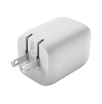 Belkin BoostCharge Pro Dual Usb-c GaN Wall Charger with Pps 65W and Usb-c to Usb-c Cable