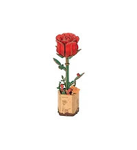 Flash Popup Diy 3D Wood Puzzle Red Rose 106pcs