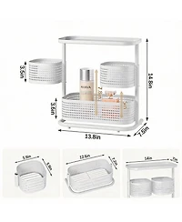 Yigii 360 Degree Rotating 3-Tier Organizer for Bathroom, Bedroom, Office