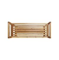 Oceanstar 2 Tier Bamboo Shoe Rack, Square