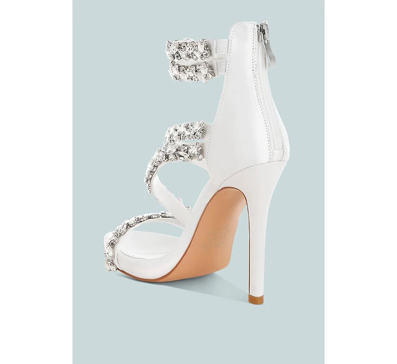 Korna Diamante Embellished Stiletto Heel Sandals