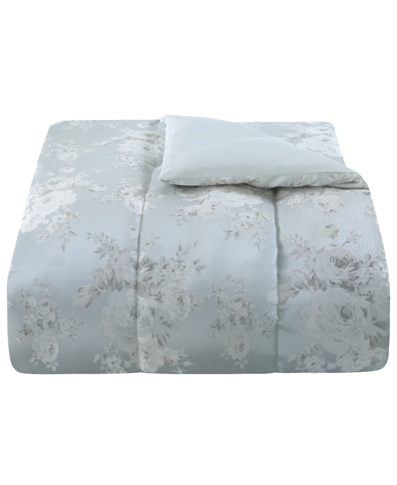 Enchante Accessories 14-Pc. Reversible Jacquard Microfiber Comforter Set, Queen, Created for Macy's